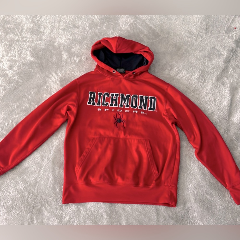 Medium red Richmond Spiders athletic hoodie, slight use.